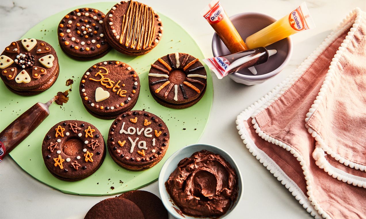 Chocolate Sandwich Biscuits Recipe Dr. Oetker