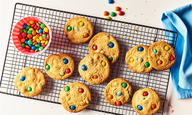 M&M Chocolate Rainbow Cookies Recipe