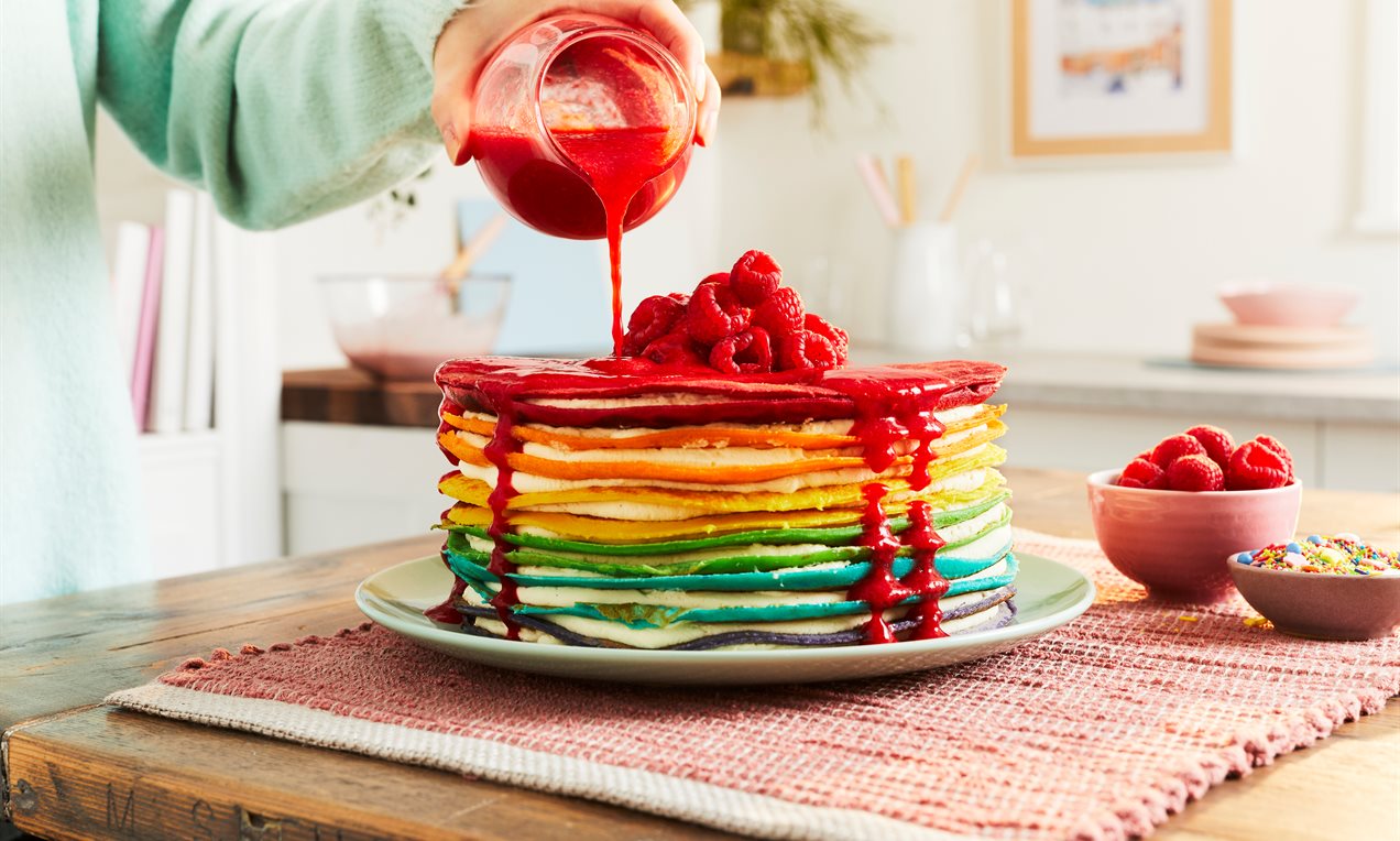 Rainbow Crepe Cake Recipe | Dr. Oetker