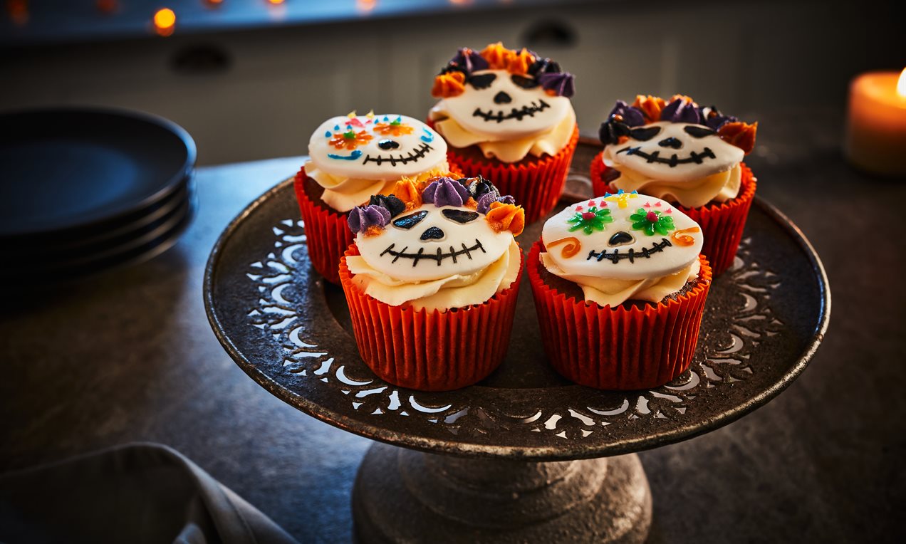 Day of the Dead Cupcakes Recipe Dr. Oetker