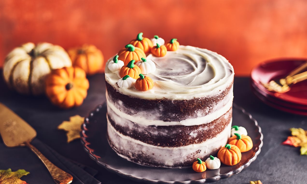 Pumpkin Layer Cake with Brown Butter Cream Cheese • The Crumby Kitchen