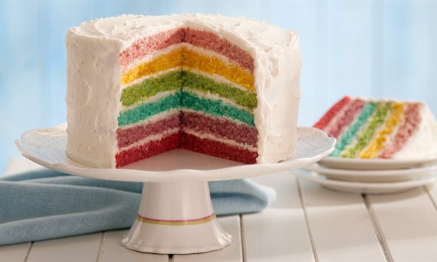 How to Bake a Rainbow Layer Cake  Peanut Blossom