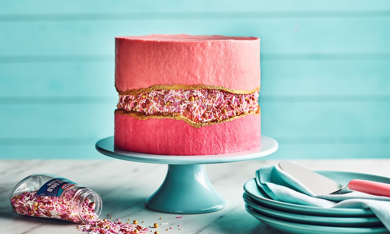 Sprinkle Fault Line Cake, der neue Tortentrend