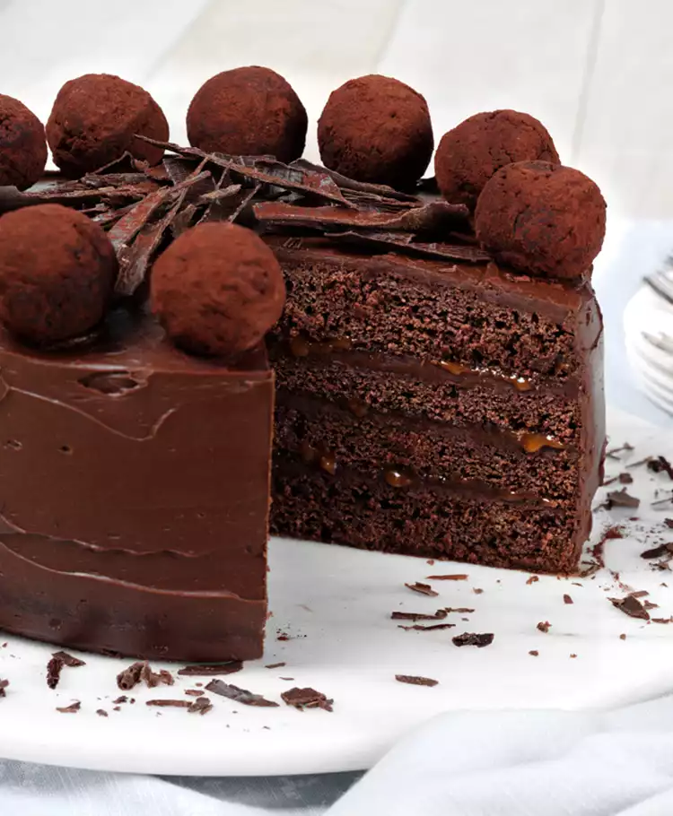 Paleo Chocolate Truffle Cake - Feed Them Wisely