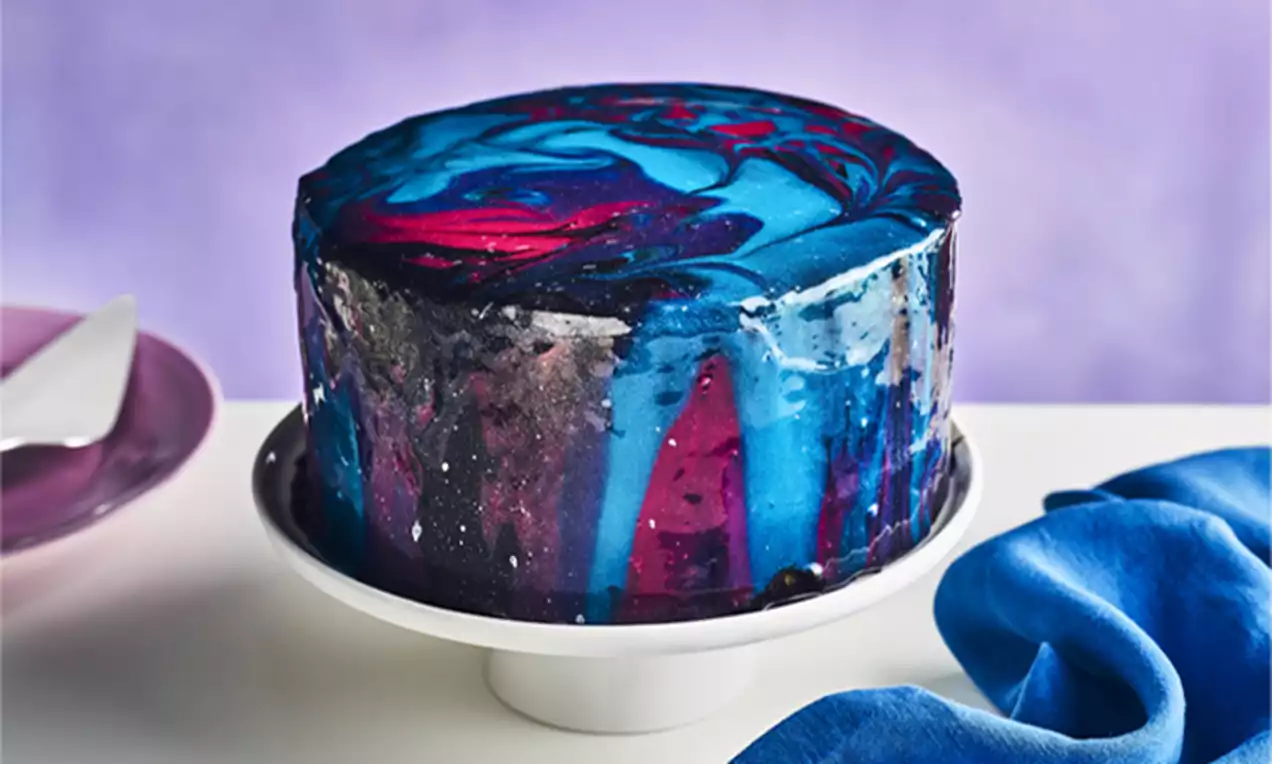 Pink Marble Cake with Blue Drip - Hayley Cakes and Cookies Hayley Cakes and  Cookies