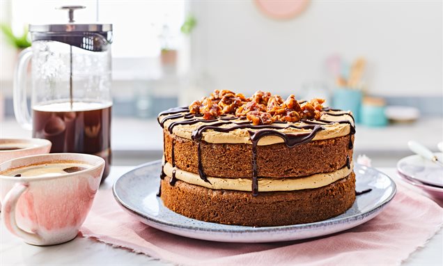 Coffee and Walnut Cake with step-by-step photos | Eat, Little Bird