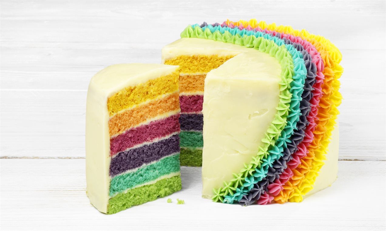 Loving Creations for You: Rainbow Magic Custard Cake