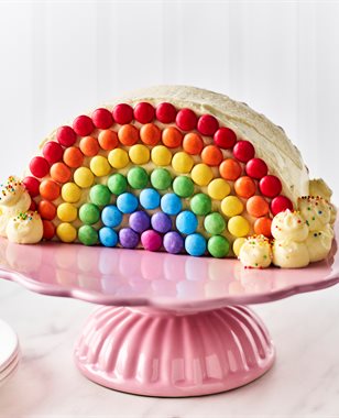 Rainbow Color Rose Cake
