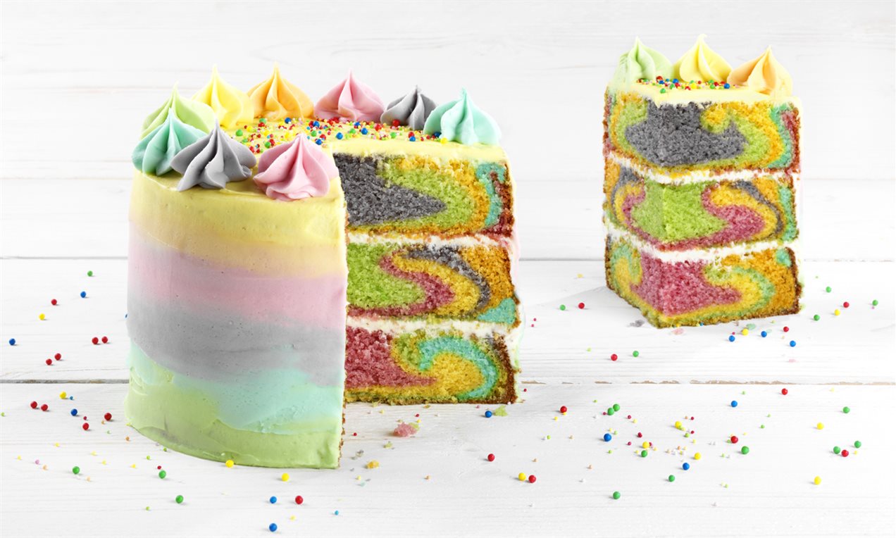 Rainbow Marble Cake | Tastemade